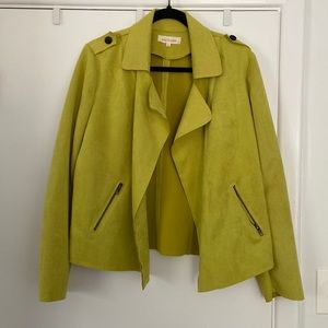 Faux suede moto jacket size L